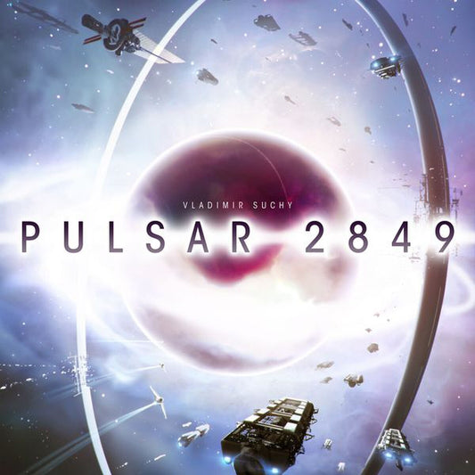 Pulsar 2849 strategy board game cover with space theme