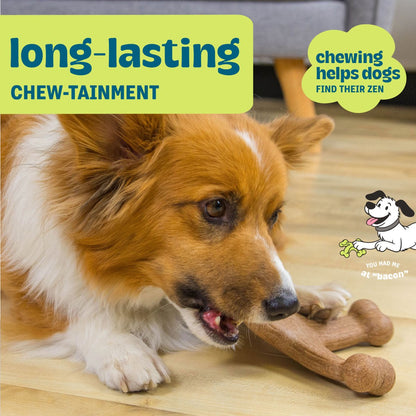 Dog enjoying Pupstages Dogwood Jack for long-lasting chew entertainment