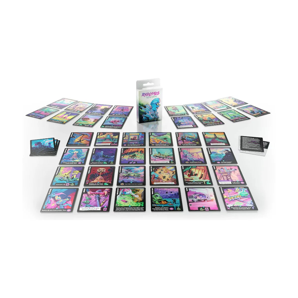 Radlands Cult of Chrome Expansion cards and camp expansion contents layout
