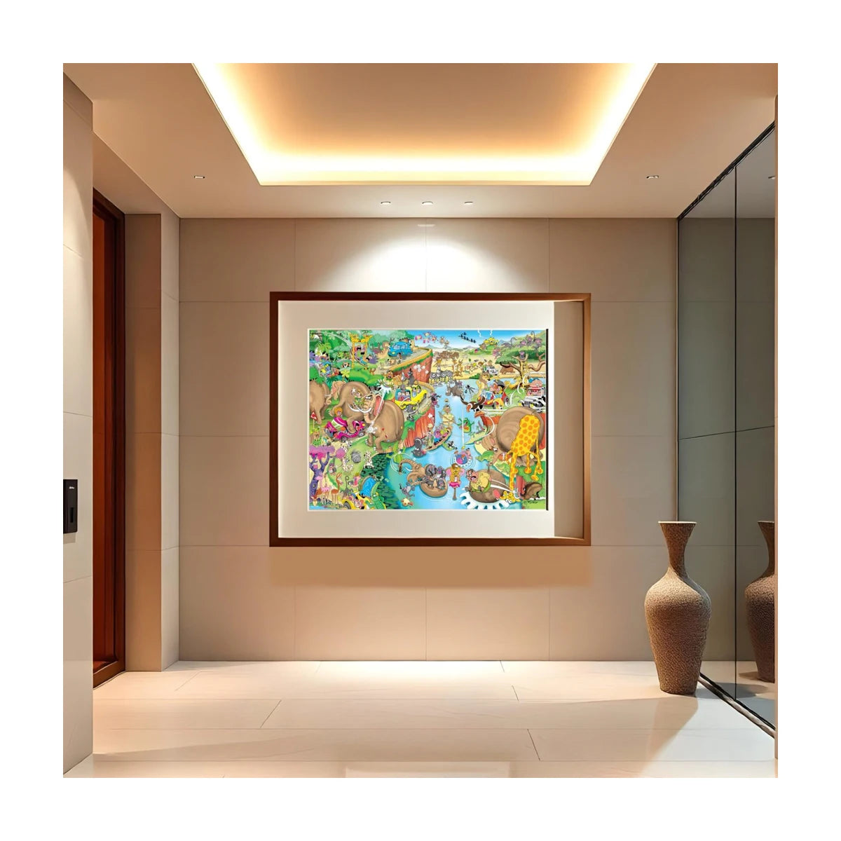 African Safari Where is Bokkie RGS puzzle framed wall lifestyle photo
