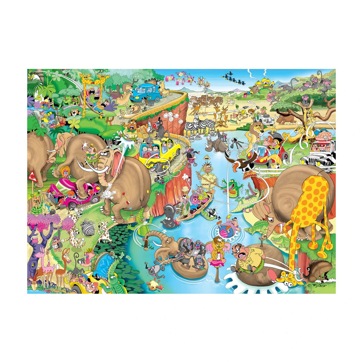 African Safari Where is Bokkie 1500 piece RGS puzzle artwork studio image