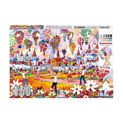 RGS Balloon Festival Widget Puzzle 450pc wooden laser cut puzzle box