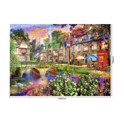 Finished size dimensions for RGS Cotswold Way 2000 piece puzzle 1000 x 700mm