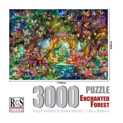 Enchanted Forest of the Fairies 3000pc puzzle dimensions 1150 x 820mm finished size guide