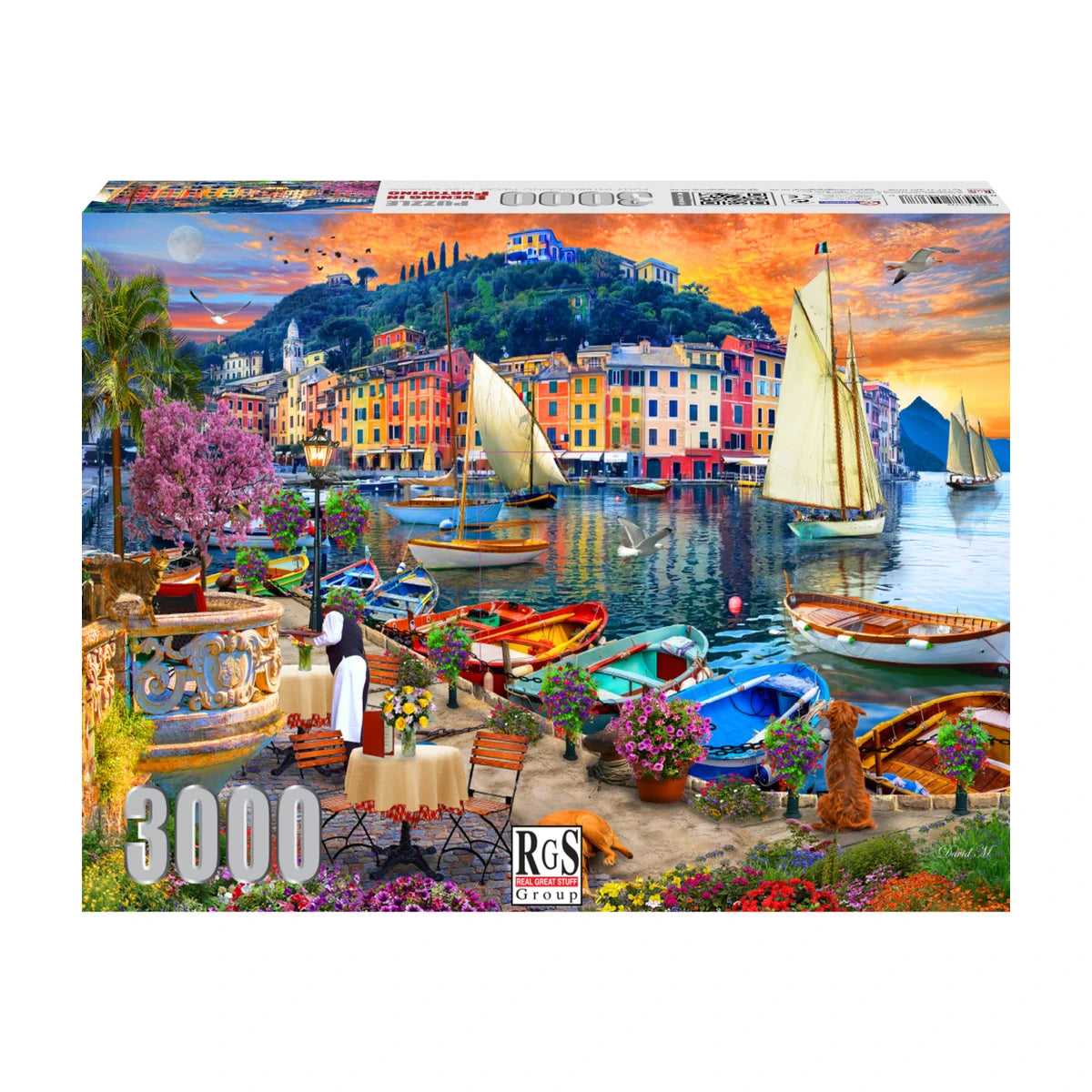 RGS Evening in Portofino 3000 piece jigsaw puzzle box packaging premium adult puzzle