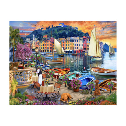 RGS Evening in Portofino 3000 piece jigsaw puzzle finished image soft touch satin finish