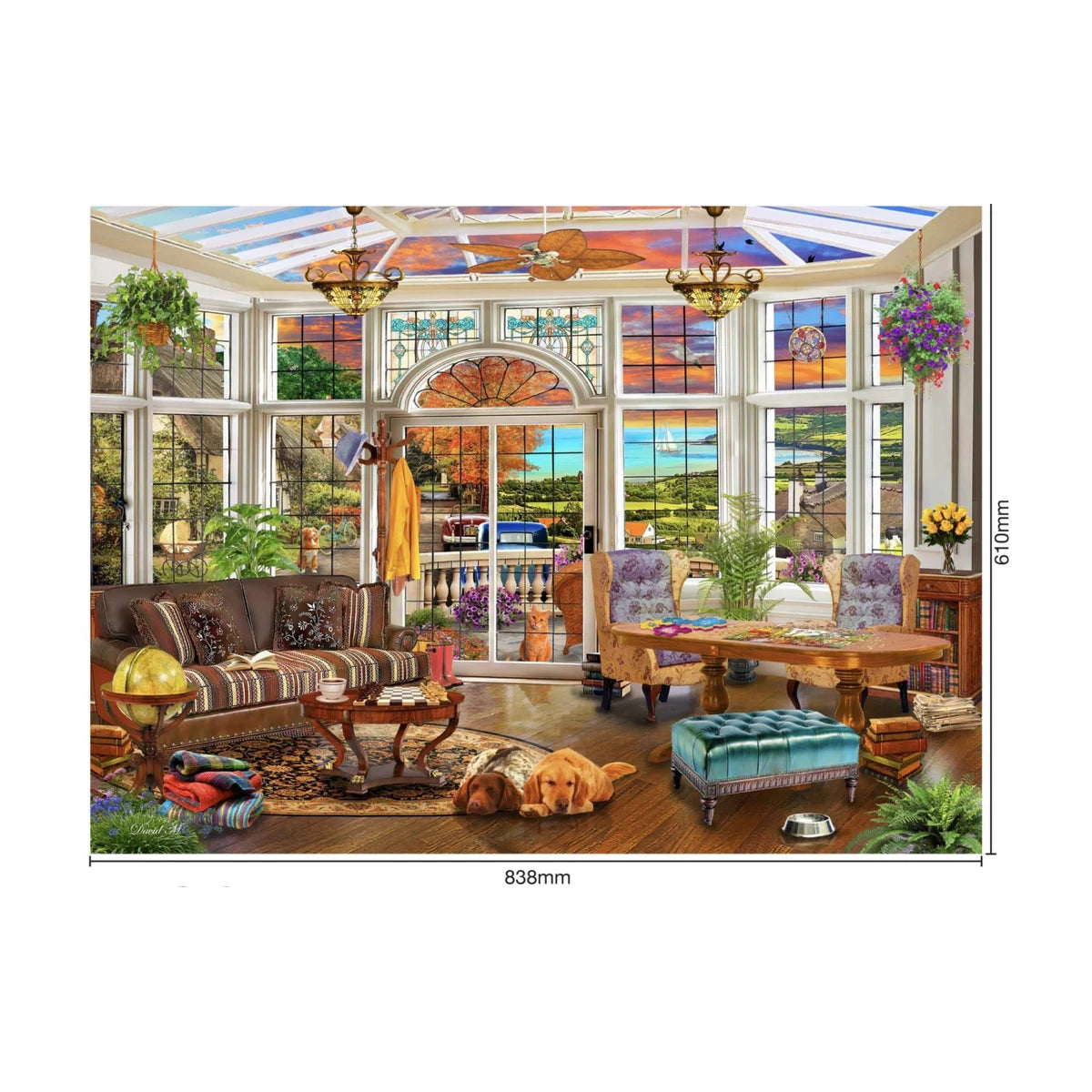 RGS Garden Room 1500pc finished size dimensions 838 x 610mm