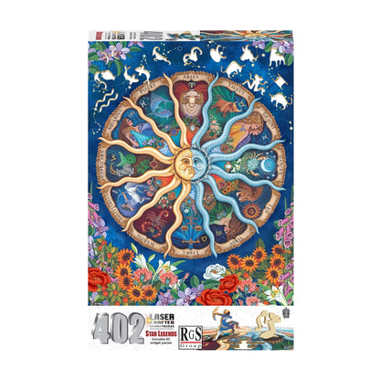 RGS Star Legends 402 piece wooden laser cut widget puzzle box front