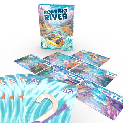 Roaring River Card Game by Jolly Dutch with game box, River cards and Paddle cards