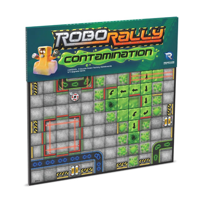 Robo Rally Contamination Expansion box showing radioactive factory board artwork