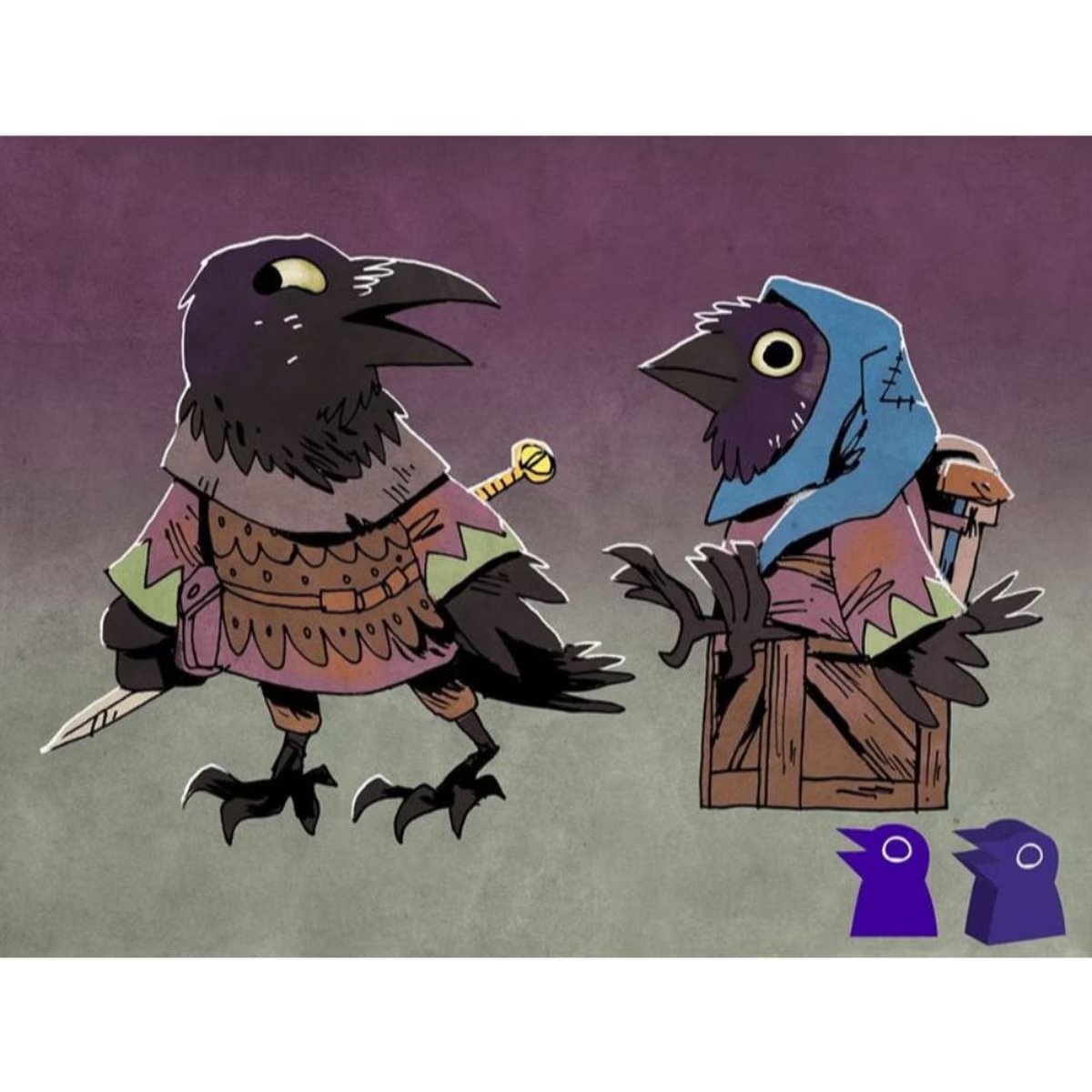 Root Underworld Expansion Corvid Conspiracy character artwork showing two crow faction members