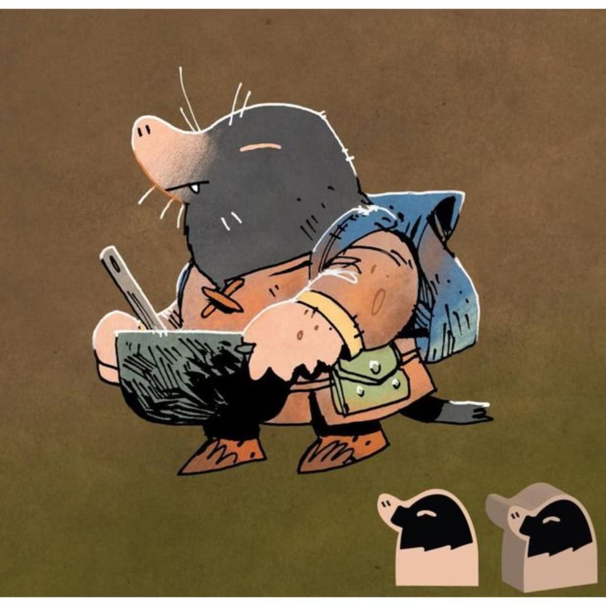 Root Underworld Expansion Underground Duchy mole character artwork by Kyle Ferrin