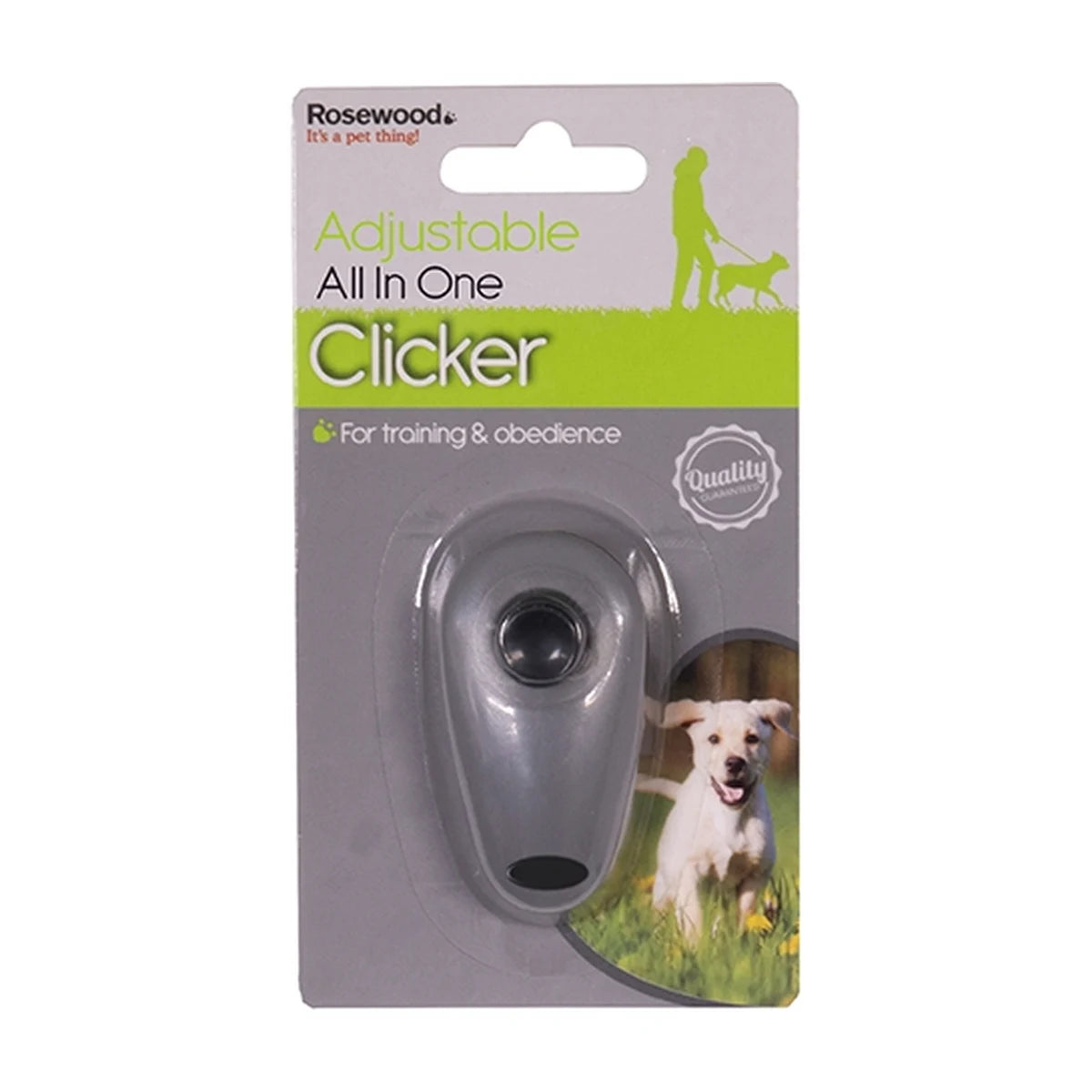 Rosewood Adjustable All-in-One Dog Training Clicker for training and obedience