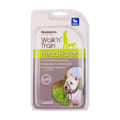 Rosewood Coastal Walk 'n Train Dog Head Halter Small packaging
