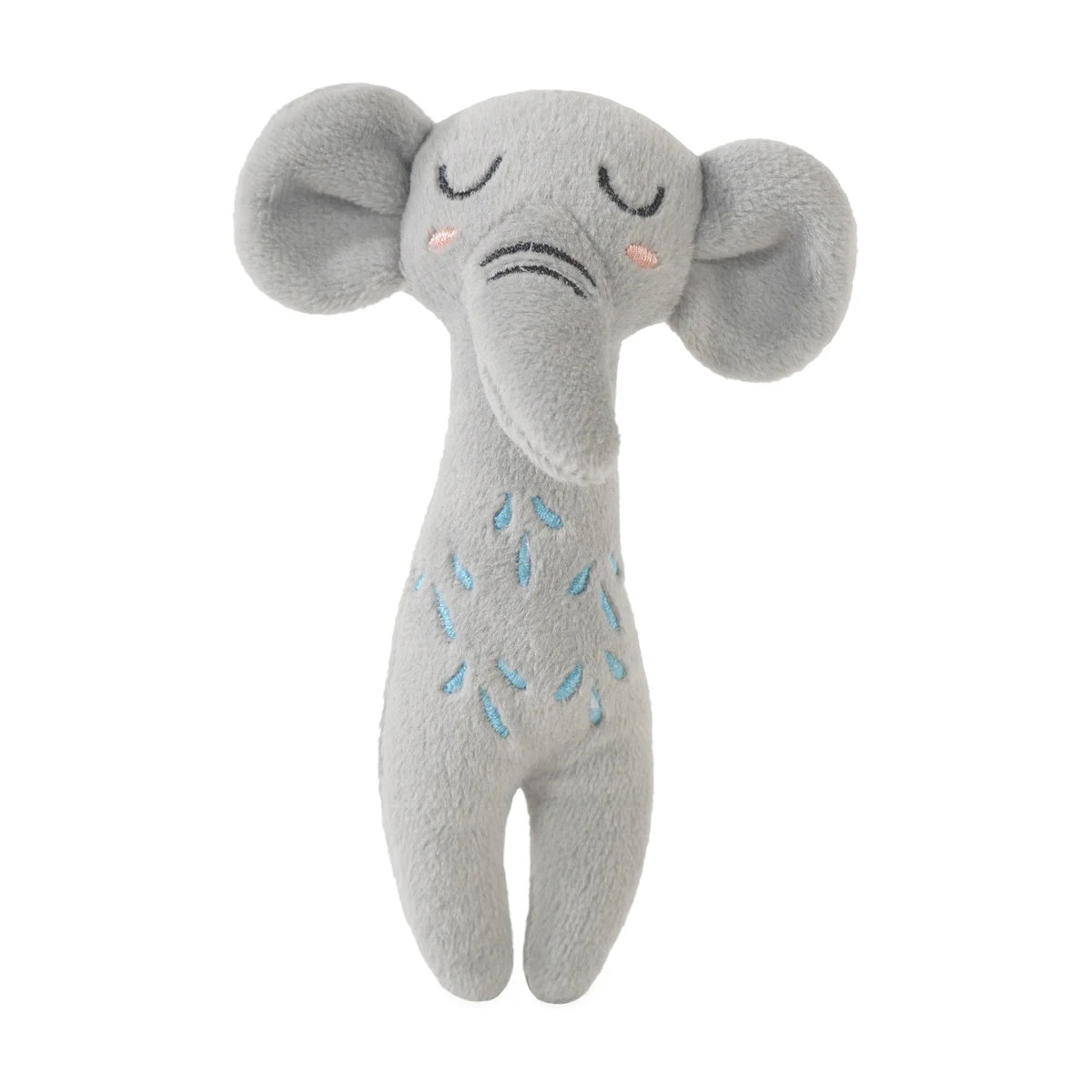 Full grey Rosewood Eco Friendly Elephant Grab Cat Toy shown upright on a white background