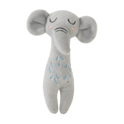 Full grey Rosewood Eco Friendly Elephant Grab Cat Toy shown upright on a white background