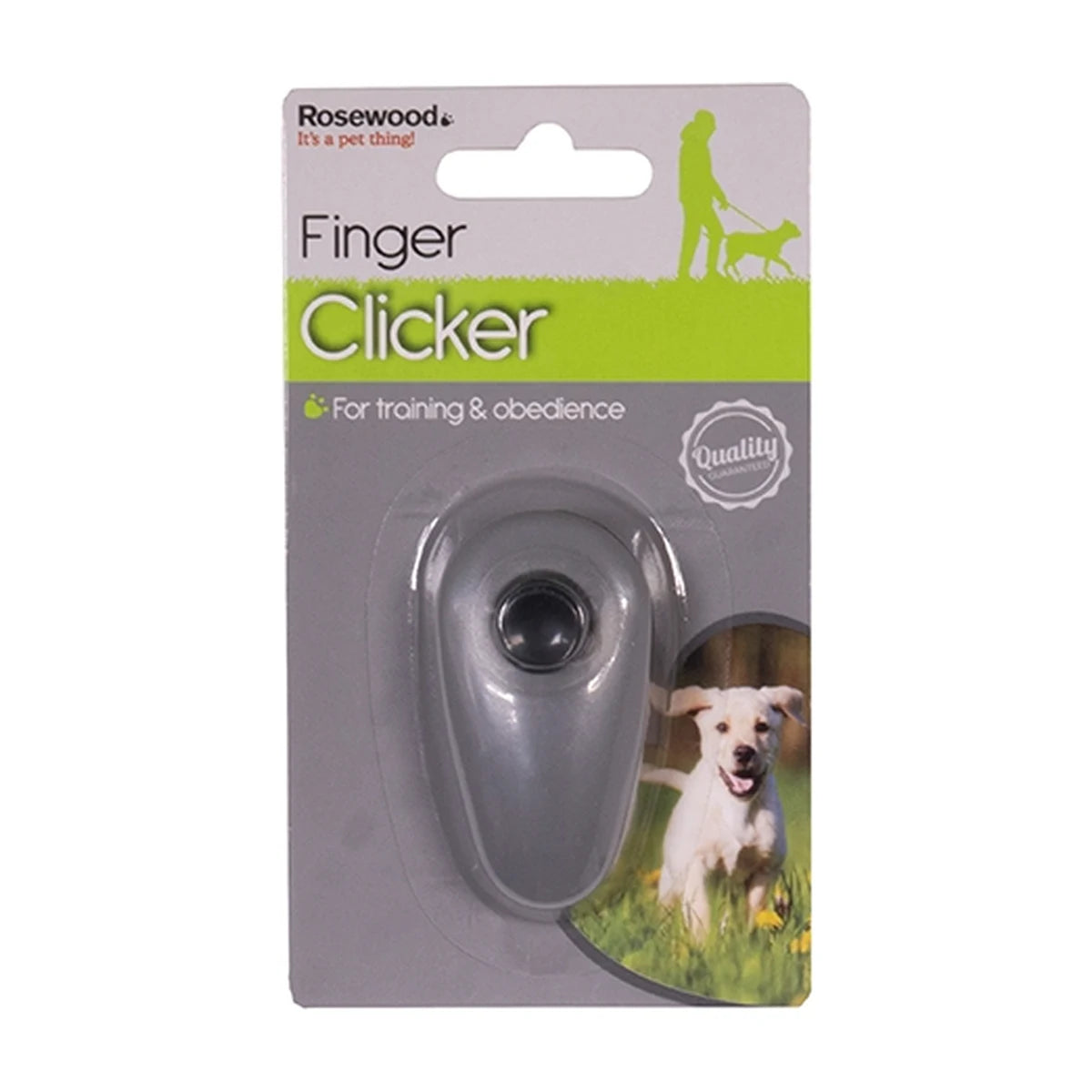 Rosewood Finger Clicker packaging for dog training and obedience