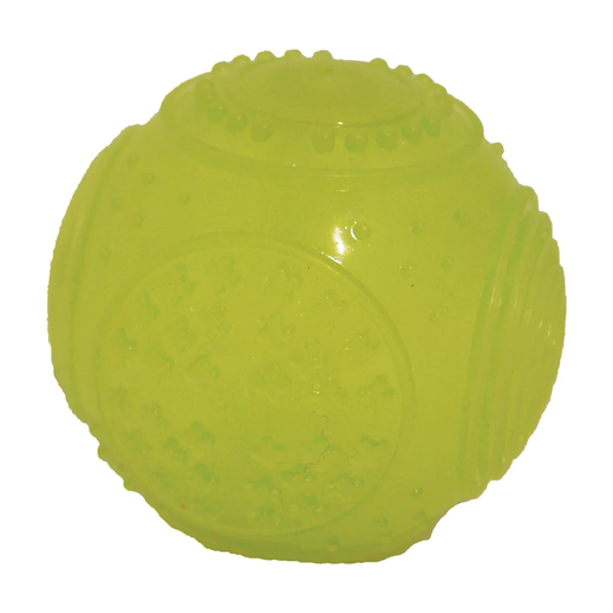 Rosewood green Glow in the Dark Squeaky Ball Dog Toy