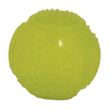 Rosewood green Glow in the Dark Squeaky Ball Dog Toy