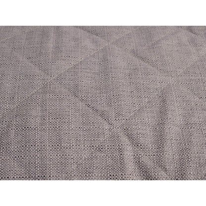 Close-up of the Rosewood Grey Tweed Mattress showing the textured grey woven fabric and subtle stitched pattern of the cushioned dog bed.