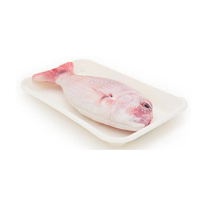 Rosewood Jolly Moggy Catnip Red Snapper catnip fish toy displayed on tray