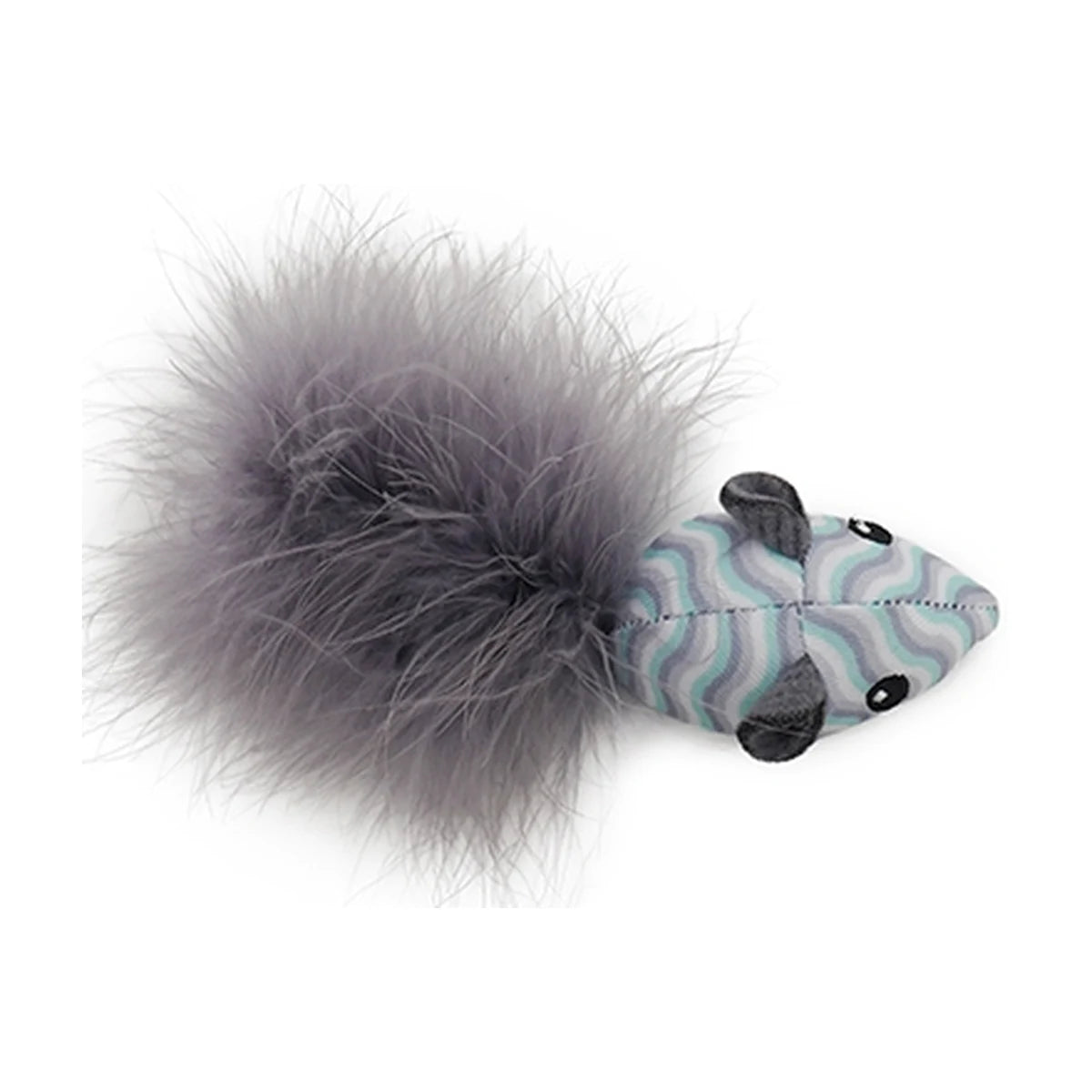 Side view of Rosewood Jolly Moggy Catnip Tune Chaser Mouse catnip toy
