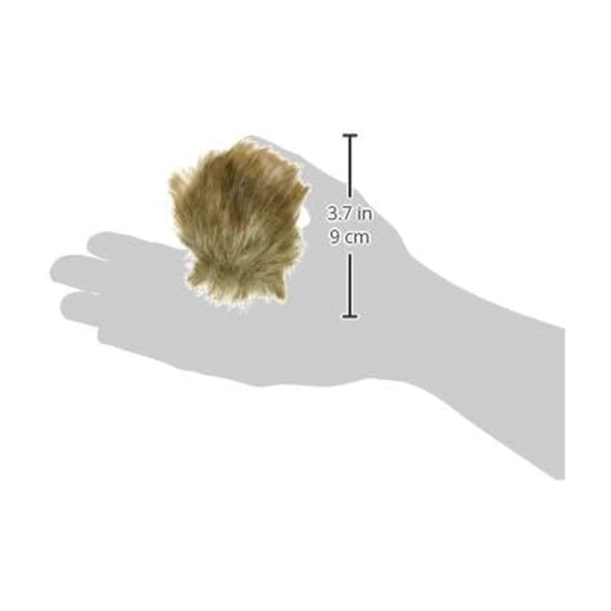 Rosewood Jolly Moggy silvervine plush cat ball size guide showing an approximate measurement of 9 cm