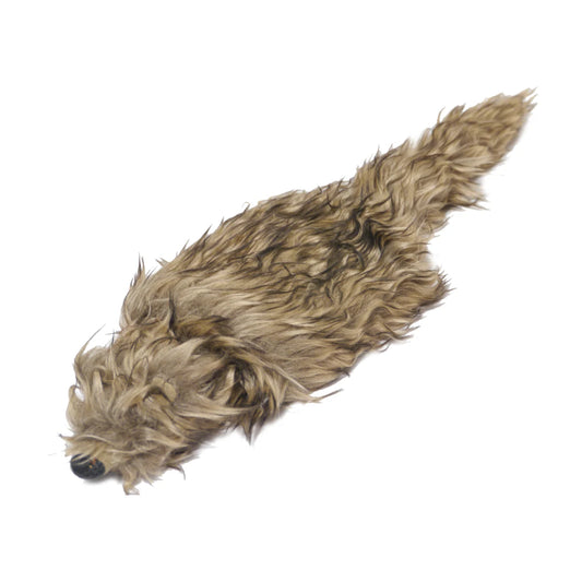 Large furry Rosewood Jolly Moggy Silvervine Stuffed Animal Cat Toy on a white background