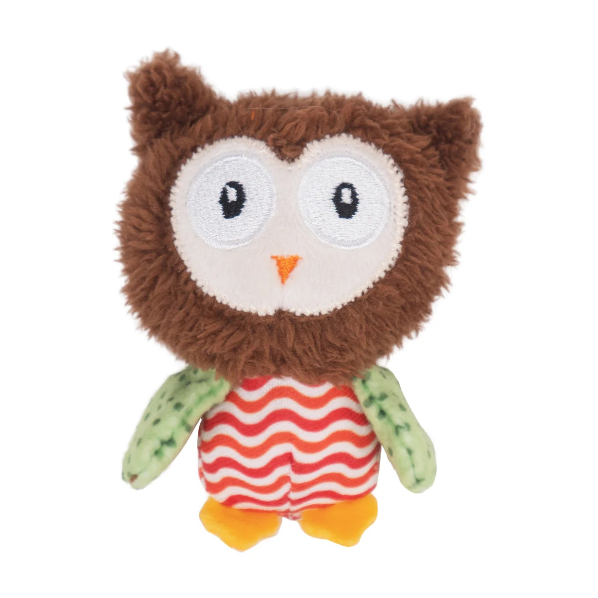 Rosewood Little Nippers Boggle Owl catnip plush cat toy front view