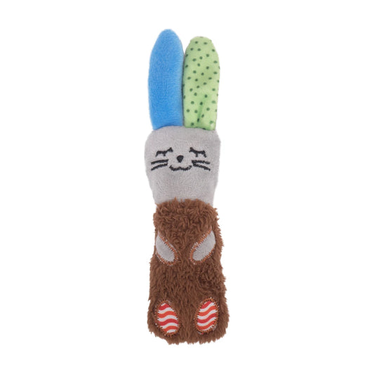 Rosewood Little Nippers Floppy Rabbit catnip plush cat toy front view