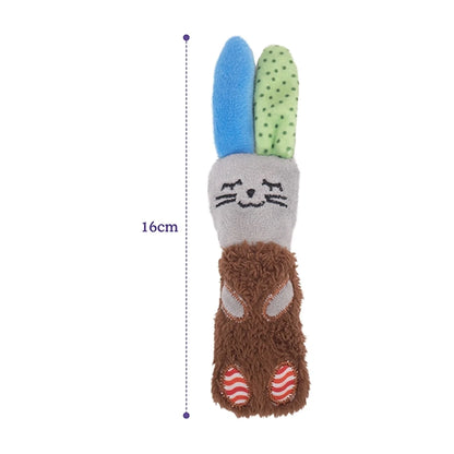 Rosewood Little Nippers Floppy Rabbit cat toy size guide showing 16 cm height