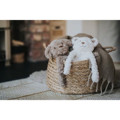 Rosewood My Dog Dog plush comfort toy displayed in a basket with other My Dog plush characters