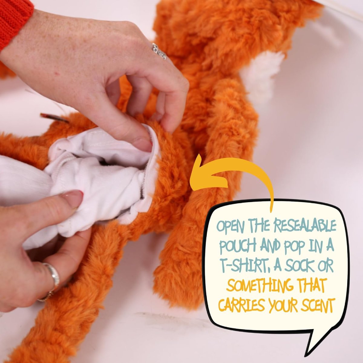 Rosewood My Dog Elephant plush dog toy with resealable tummy pouch for adding a scent-carrying item