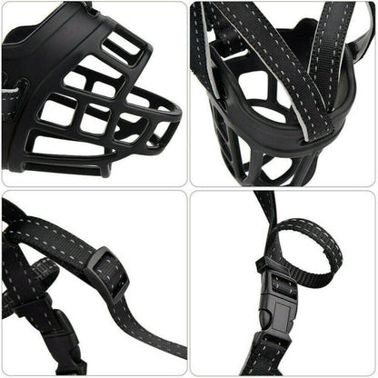 Rosewood Soft Basket Dog Muzzle basket straps padding and buckle details