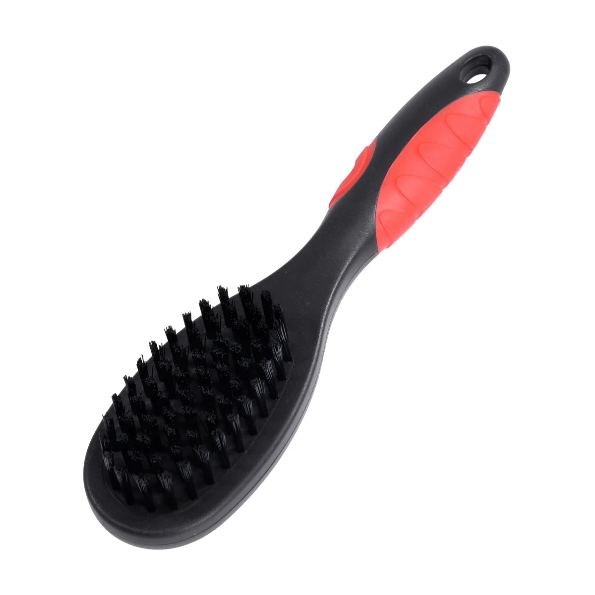 Rosewood Soft Protection Cat Brush with sturdy black bristles and ergonomic red and black handle