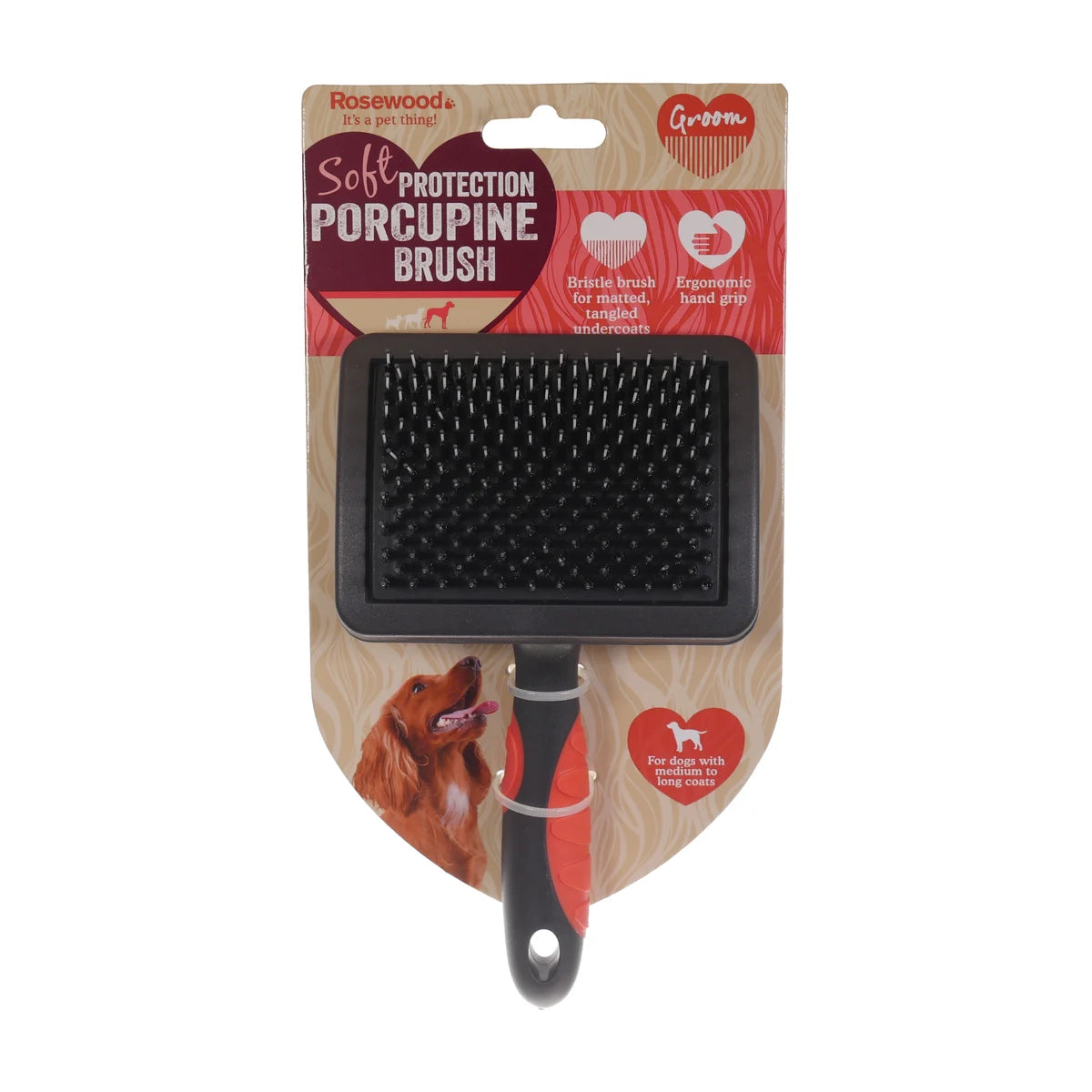 Rosewood Soft Protection Porcupine Brush Large for dogs
