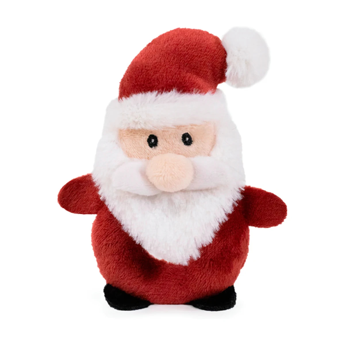 Rosewood Stanley Santa Christmas catnip toy showing a soft red Santa plush with fluffy white beard, red hat, white pom-pom and black feet on a white background.