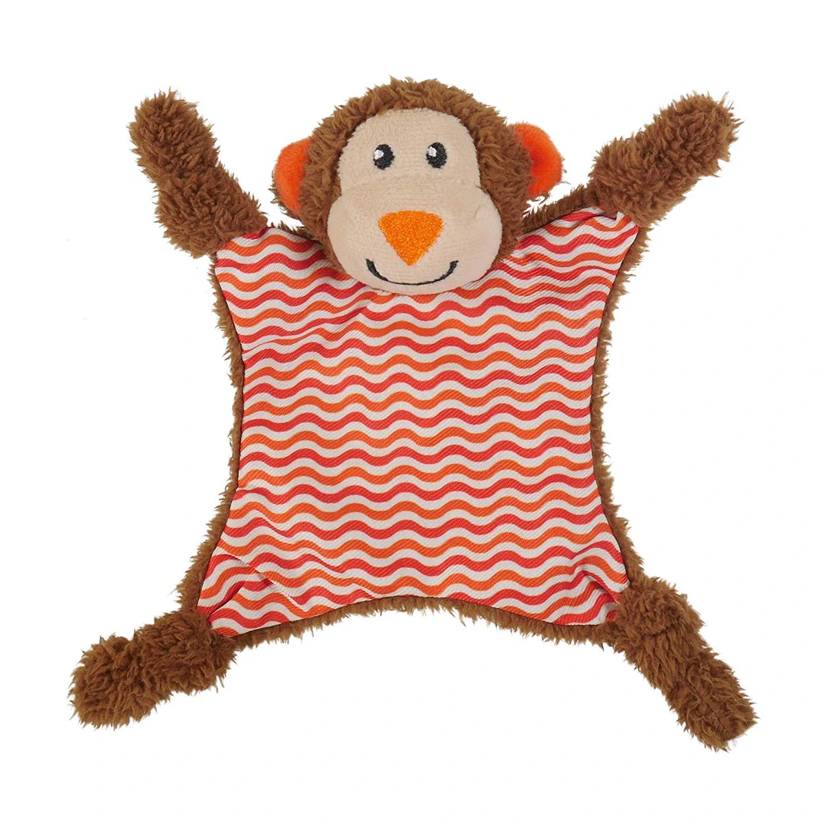Rosewood Little Nippers Cheeky Chimp soft puppy toy with crinkle body and hidden squeaker