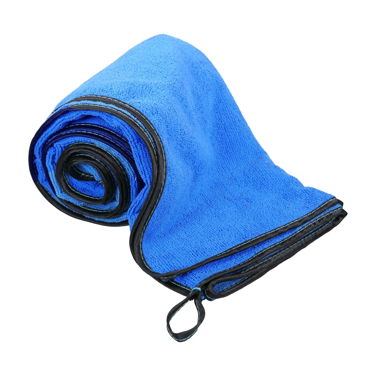 Blue Rosewood microfibre absorbent pet towel with hanging loop for quick drying