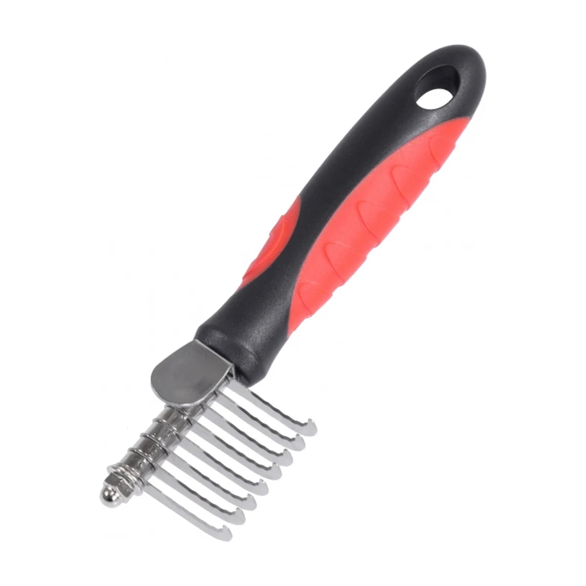 Rosewood Salon Grooming de matting comb with ergonomic hand grip and shaped blades for long coat matting