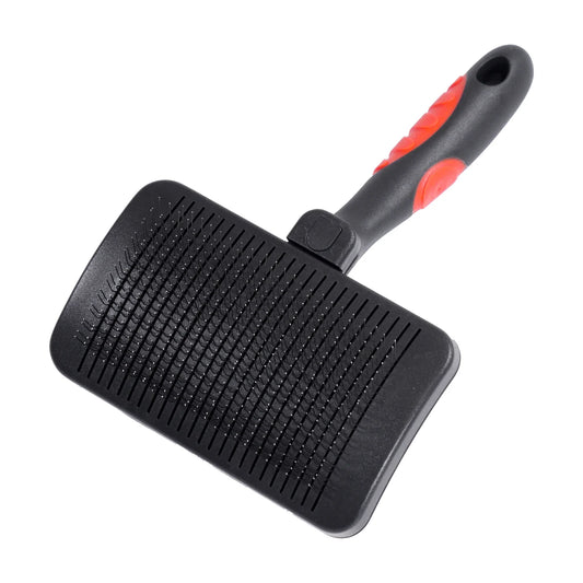 Rosewood self cleaning slicker brush small size on white background for detangling and reducing shedding