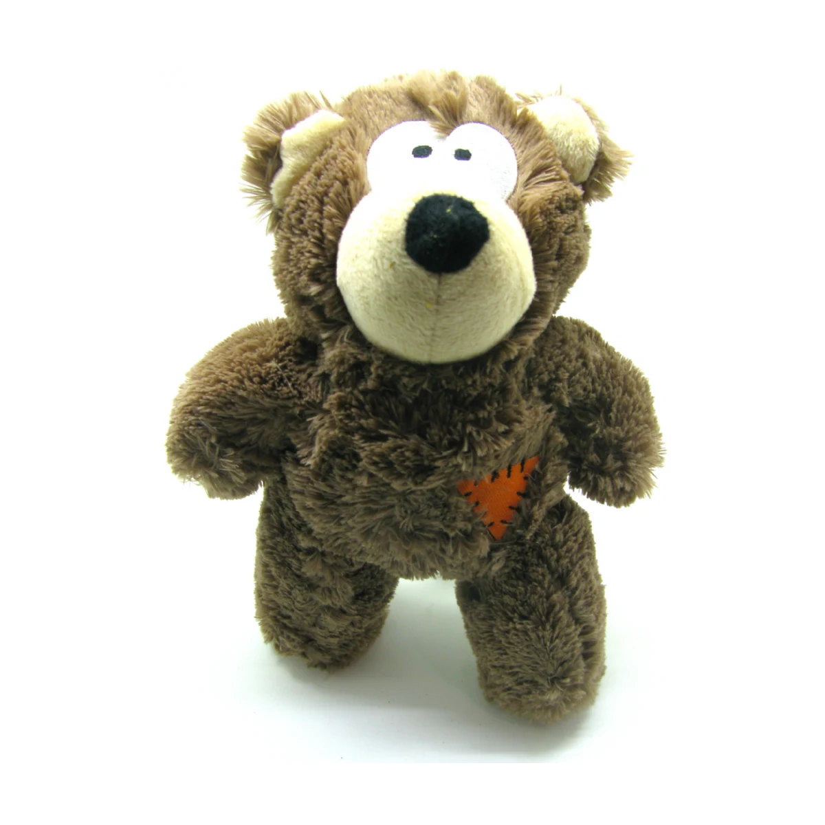 Close up of Rosewood Tough Rope Core Bear showing soft plush texture and cuddly dog toy design