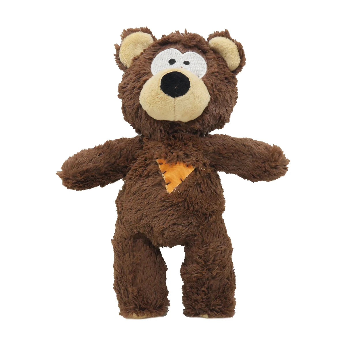 Full view of Rosewood Tough Rope Core Bear soft dog toy with rope core for supervised play