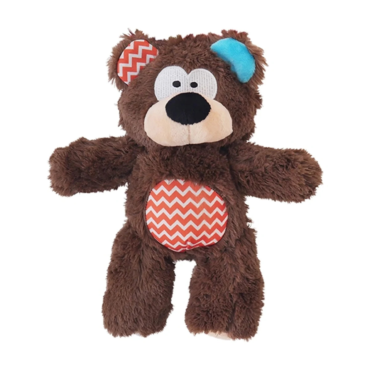 Rosewood Tough Rope Core Bear plush dog toy with hidden squeaker and rope core for tug and cuddle play