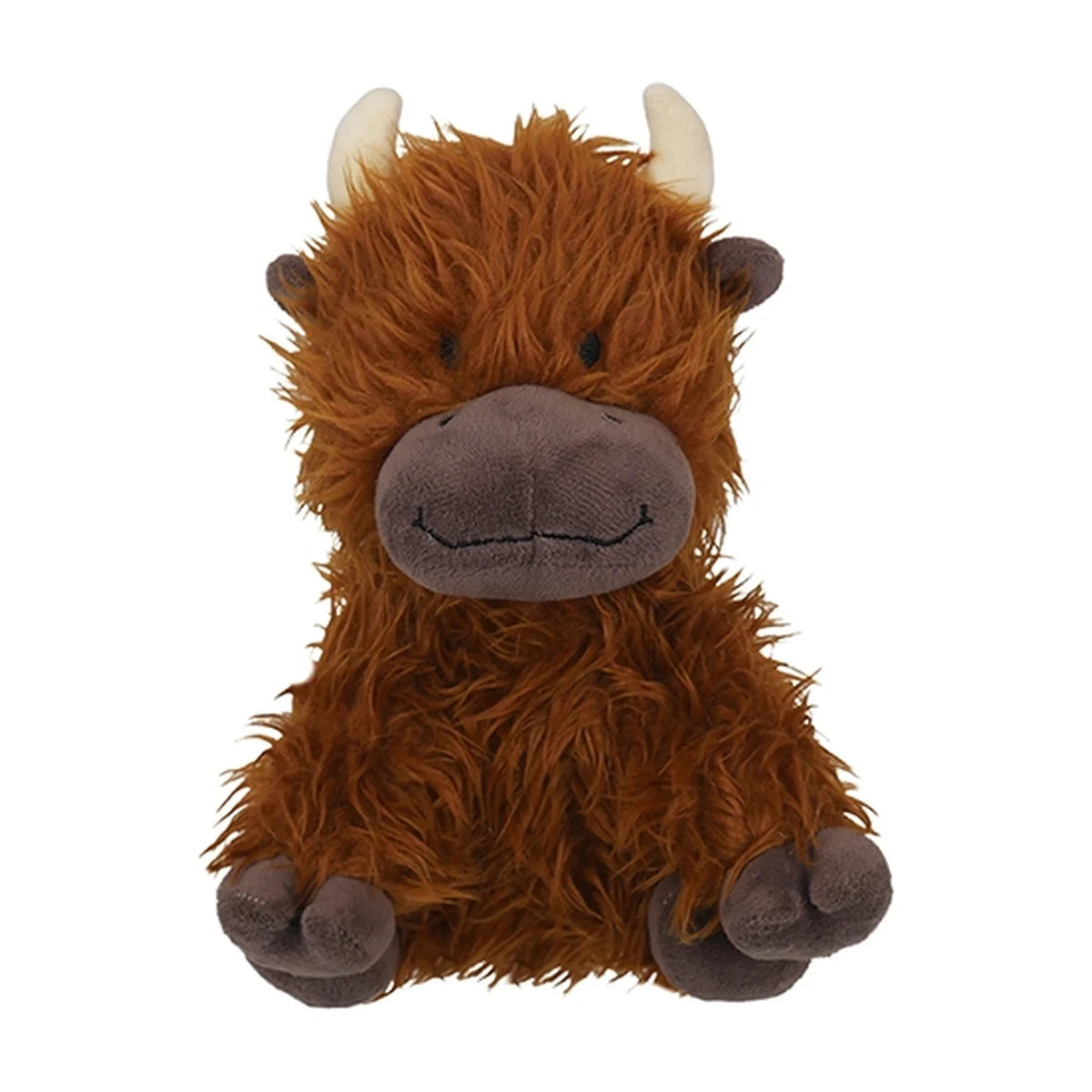 Rosewood Tough Rope Core Cow plush dog toy with hidden squeaker and rope core for tug and cuddle play
