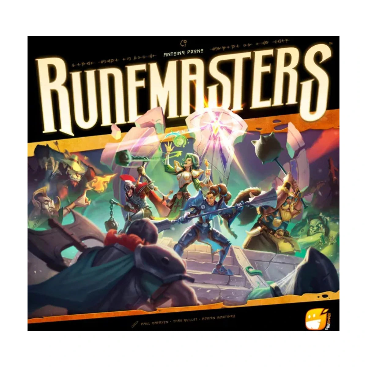 Runemasters co-operative fantasy board game front box art