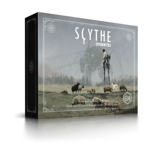 Scythe Encounters expansion cards box for the Scythe board game