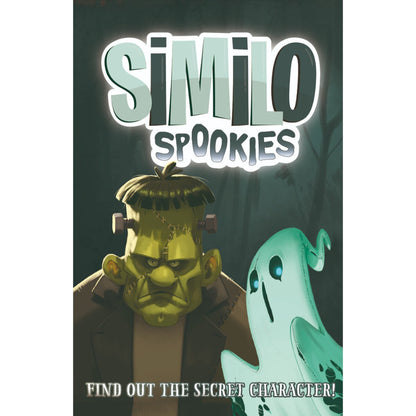 Similo Spookies front cover artwork showing Frankenstein and ghost characters for the cooperative deduction game