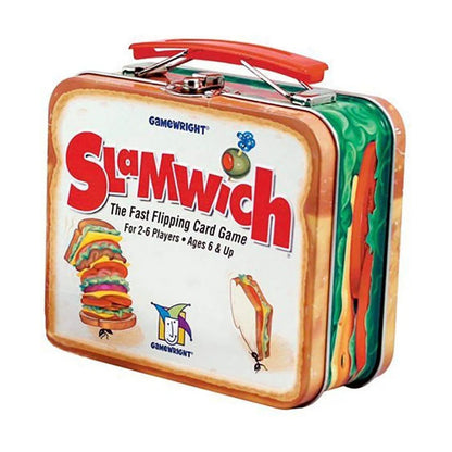 Slamwich Deluxe Tin collectible lunchbox packaging for the fast flipping family card game