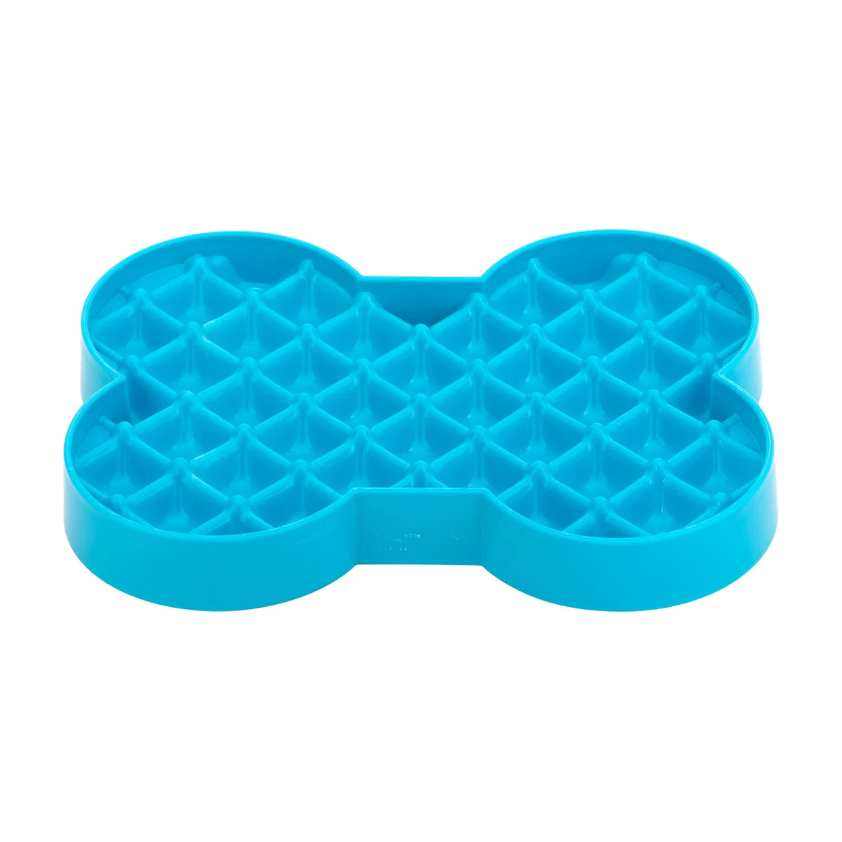 Turquoise LickiMat SloDog Small slow feeder plate top view wide shallow design slows eating